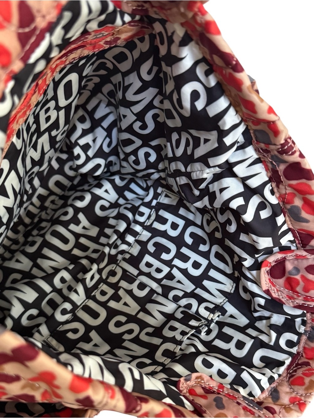 Marc Jacob’s Quilted Nylon Pink Leopards Print Tote Bag - Picture 10 of 14